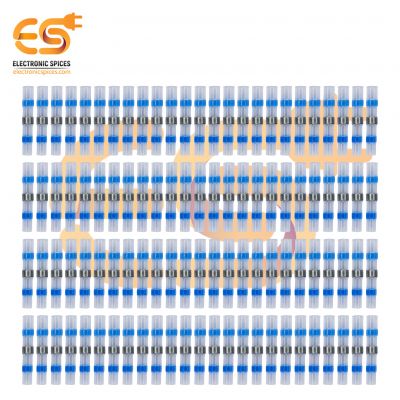 SST-S31 Tin Ring Heat Shrinkable Terminal Nylon Tube Blue Colour 100pcs